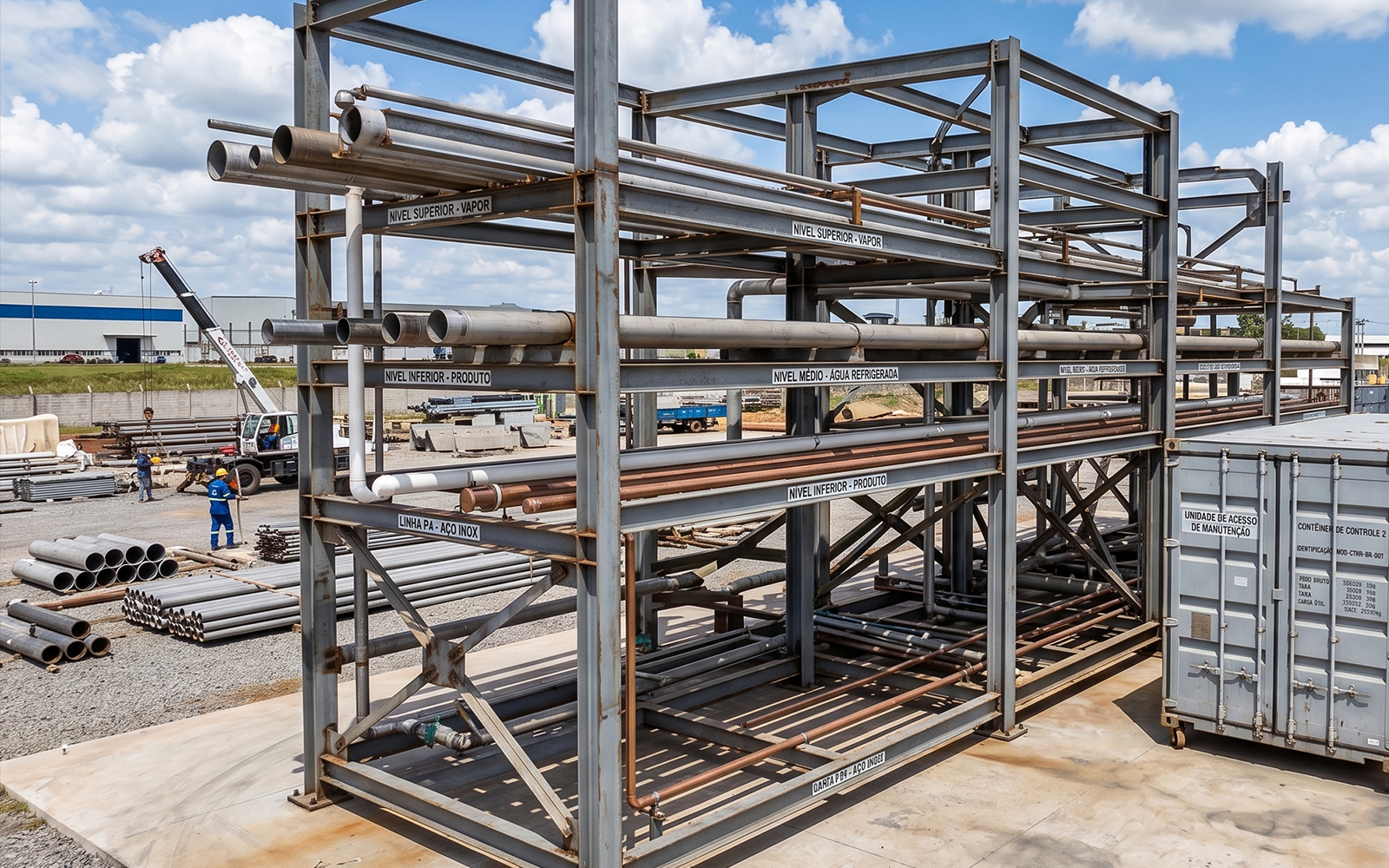 Pipe rack industrial